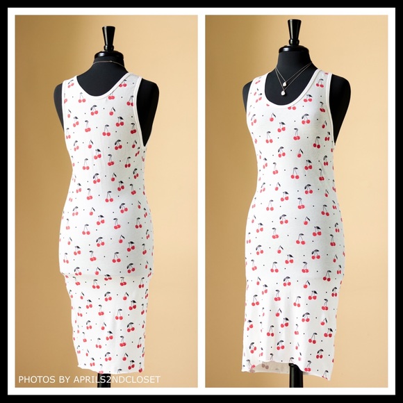 WILDFOX CHERRY PRINT BOHO MINI TANK DRESS A2C - Picture 3 of 8